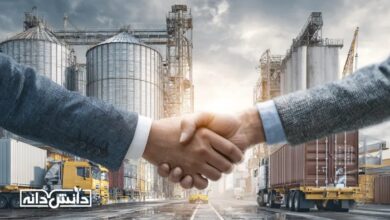 دست‌دادن دو مدیر تجاری در محوطه سیلوهای غلات و پایانه لجستیک نهاده‌های دامی، نماد اعتماد و برندینگ B2B فراتر از قیمت.