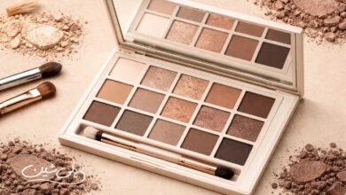 تصویر یک پالت سایه با رنگ های کرم و قهوه ای