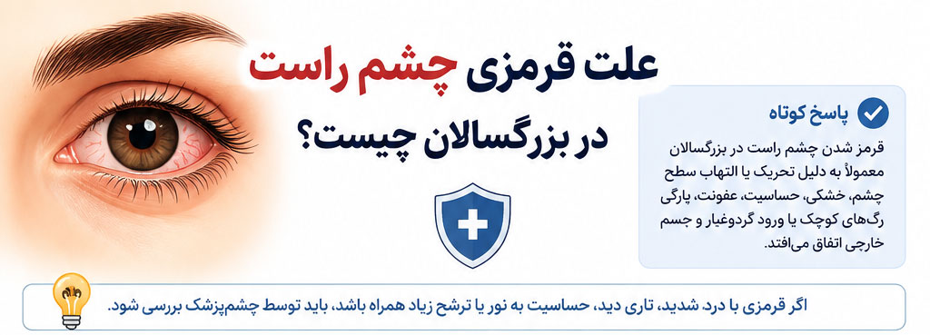 چرا فقط چشم راست قرمز می‌شود